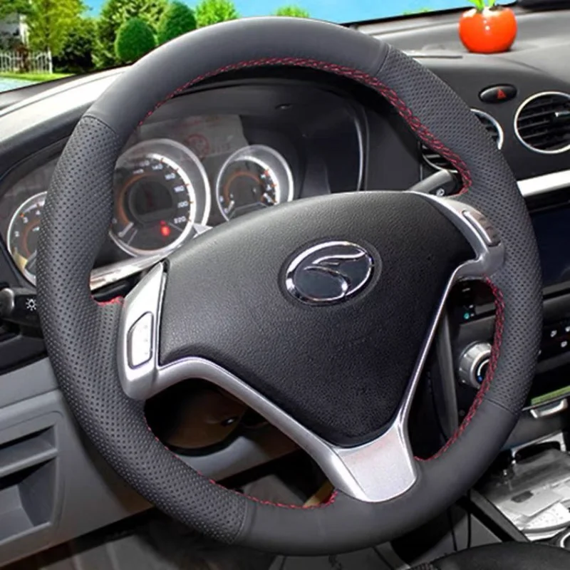 For Southeast V3 custom leather hand sewn steering wheel cover car accessories