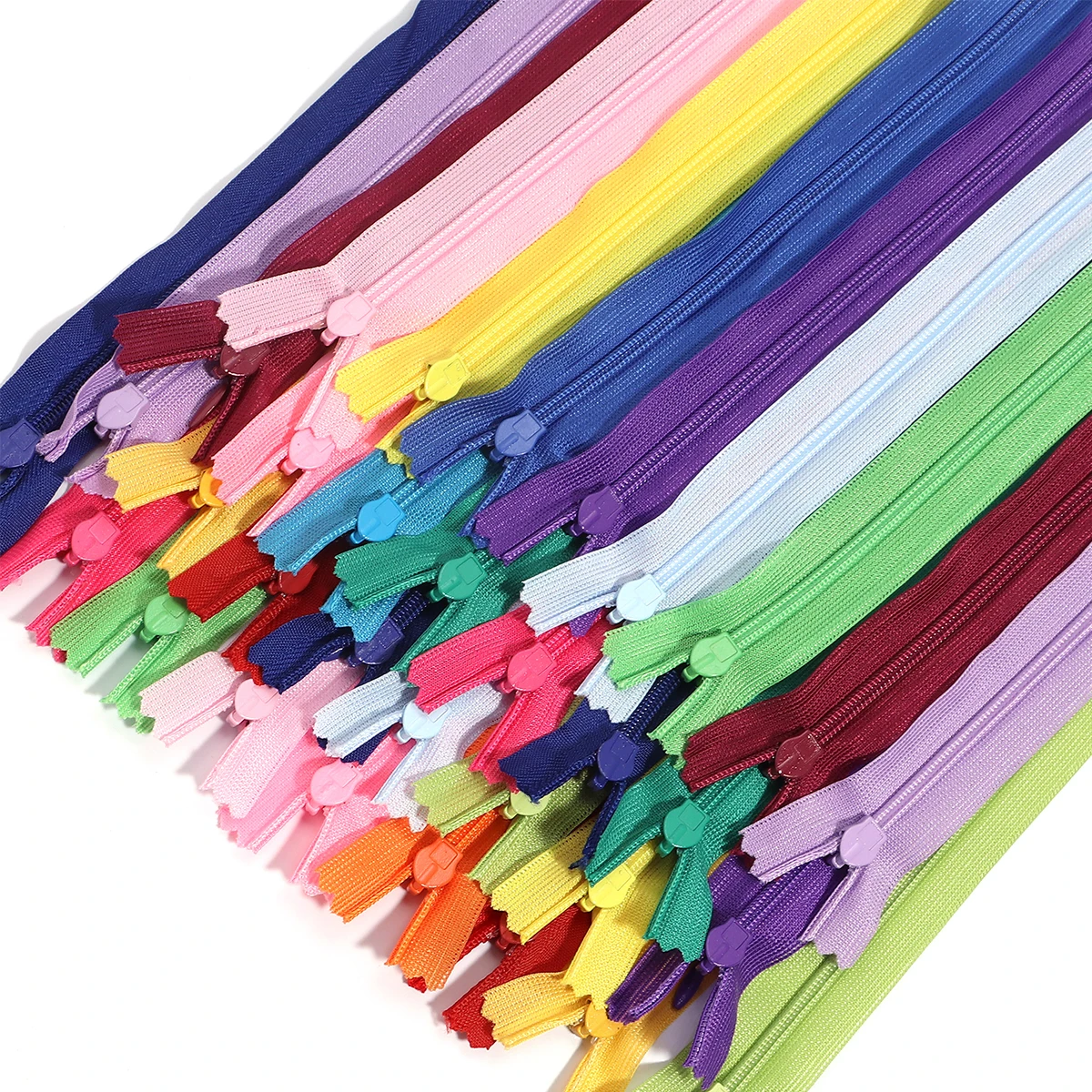 10pcs 20cm Invisible Zipper Nylon Coil Zippers for Tailor Sewing Dress Pillow Skirt Pants Clothes Crafts DIY Handmade Craft