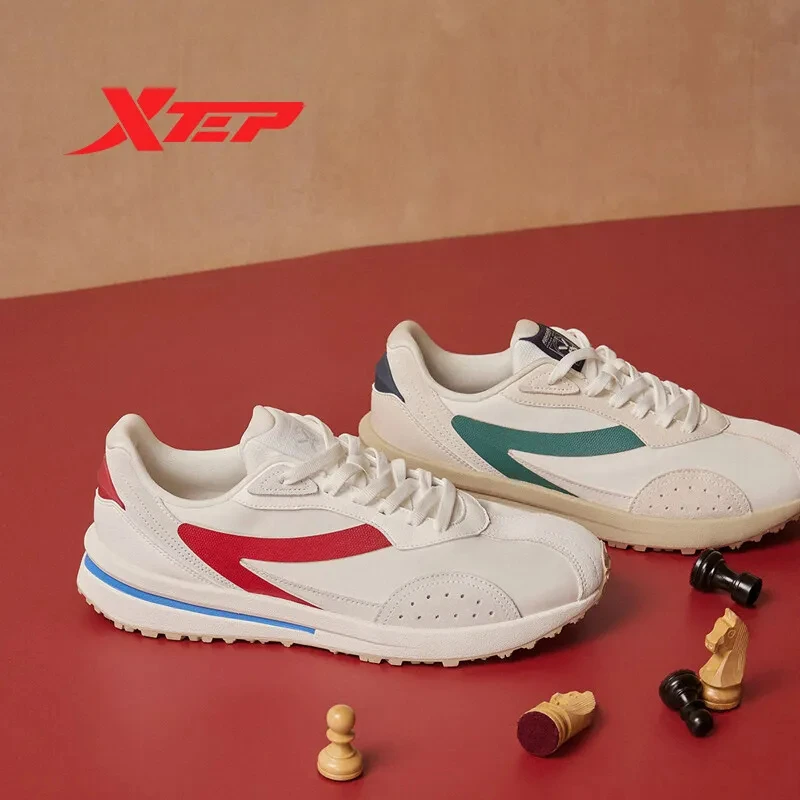 Xtep Boundless Causal Shoes Women Vintage Street Leisure Female Sneakers Wear-Resistant Breathable Outdoor Shoes 877318320020