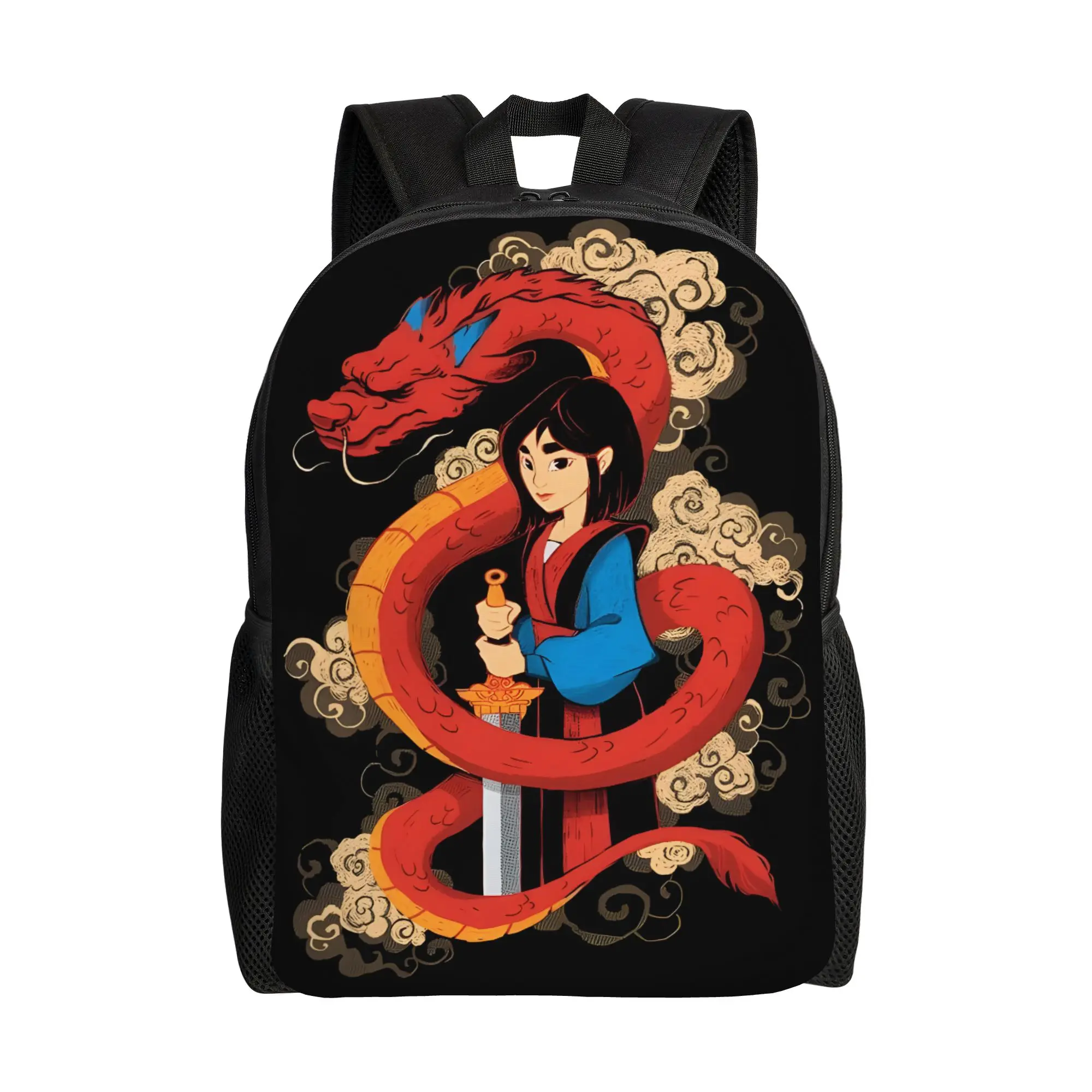 

1Piece Disney Dragon and Sword Rucksack Sturdy Shoulder Mulan Mushu Backpack New Term Starts