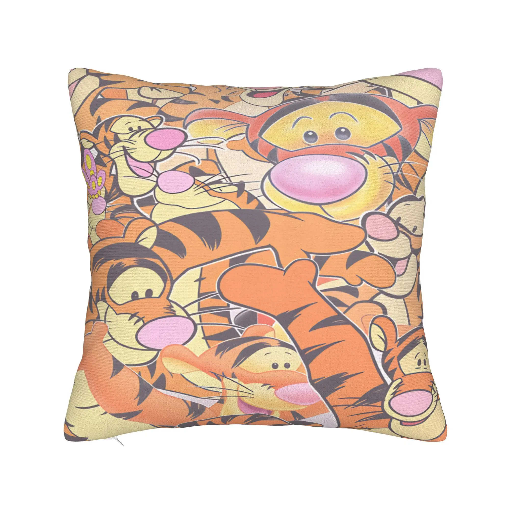 Winnie The Pooh Tigger Pillow Case  Print Pillow Cover Retro Trendy Pillowcases For Living Room Bed Chair