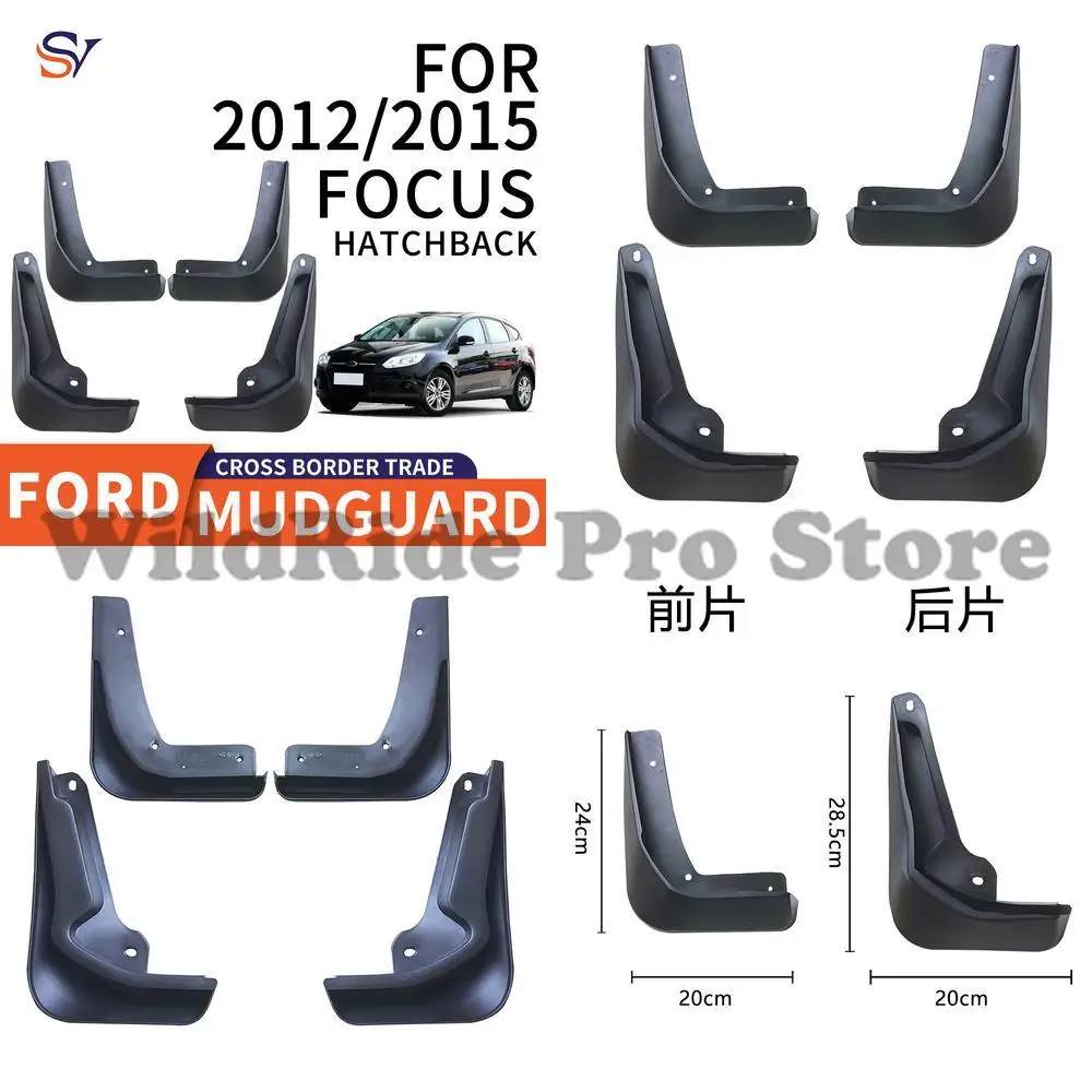 

Front & Rear Mudguards for 2012 2018 Ford Focus Hatchback Easy Installation Tire Fender Protection