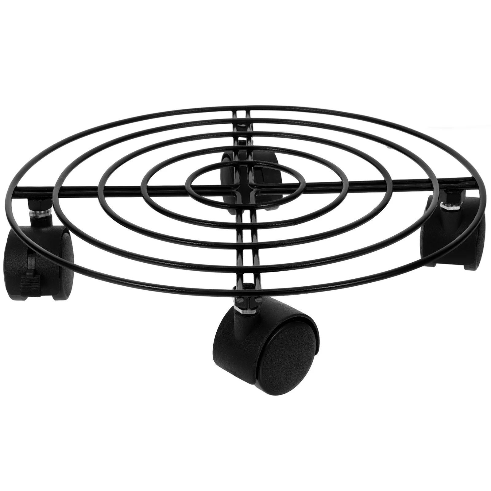 

Round Propane Tank Tray 27Cm Movable Gas Cylinder Base Brake Wheels Iron Stand Home Commercial Use Storage Rack Grill