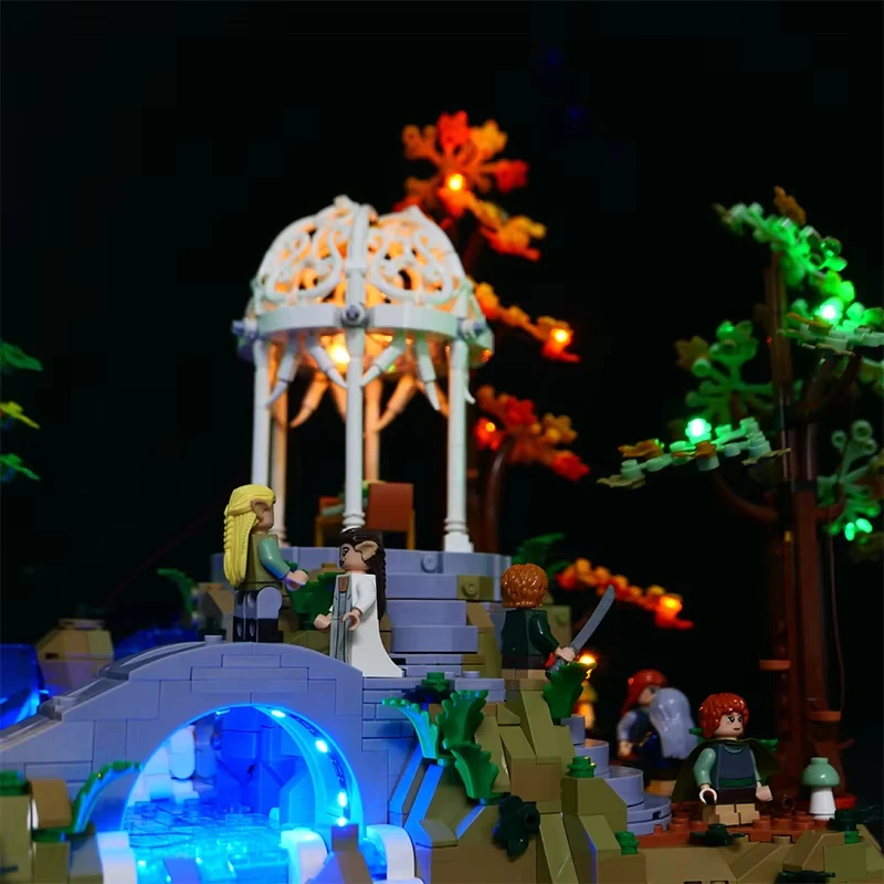 DIY-LED-Beleuchtungsset für LEGO 10316, Bausteinzubehör „Der Herr der Ringe“, nur LED-Licht für LEGO-Modelle (ohne Block)
