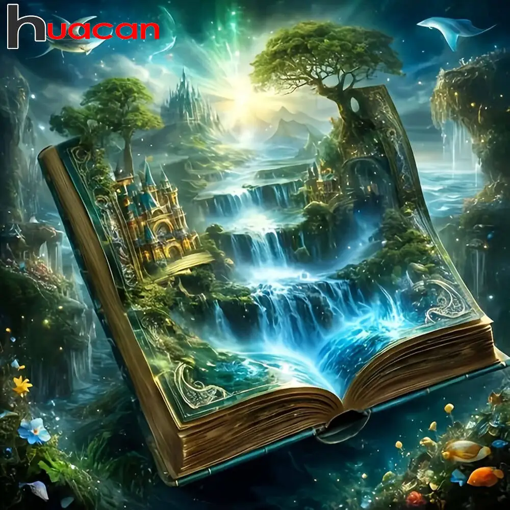 

Huacan 2021, новая коллекция, алмазные картины, дельфин, небо, алмазная вышивка, морской закат, мозаика, художественные украшения, картины