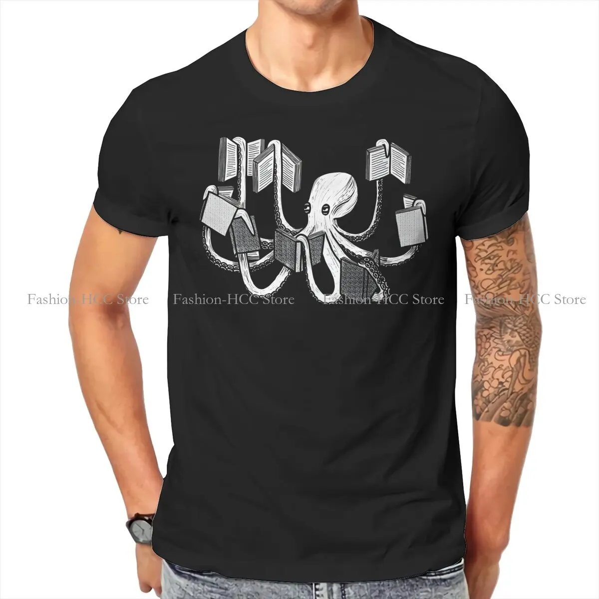 Octopus Original TShirts Armed With Knowledge Distinctive Homme T Shirt New Trend Clothing 6XL