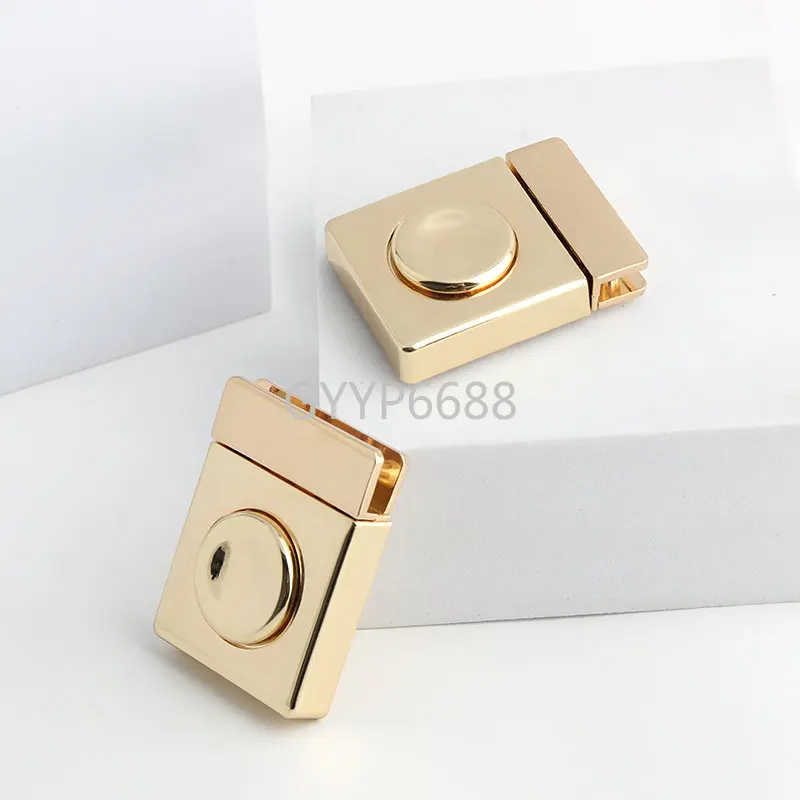 Gold Quadrat Rechteck Form Metall Twist Drehen Schlösser Für DIY Handwerk Handtaschen Geldbörse Taschen Haken Verschluss Schnallen Hardware Zubehör