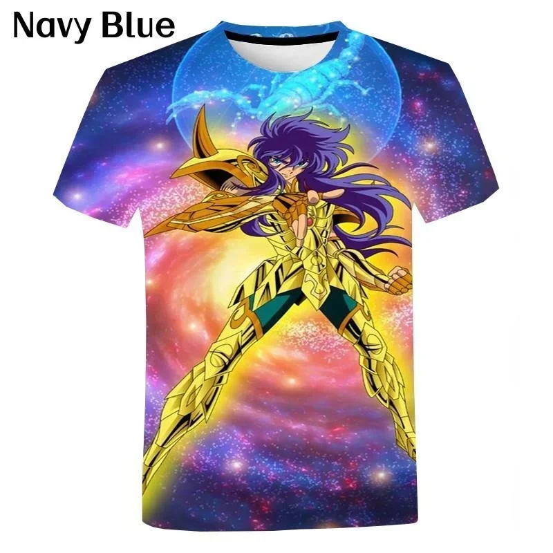 Summer The Knights of The Zodiac Saint Seiya 3d T Shirt Men Women Streetwear Cool O Neck Graphic Designer Harajuku Short Sleeved