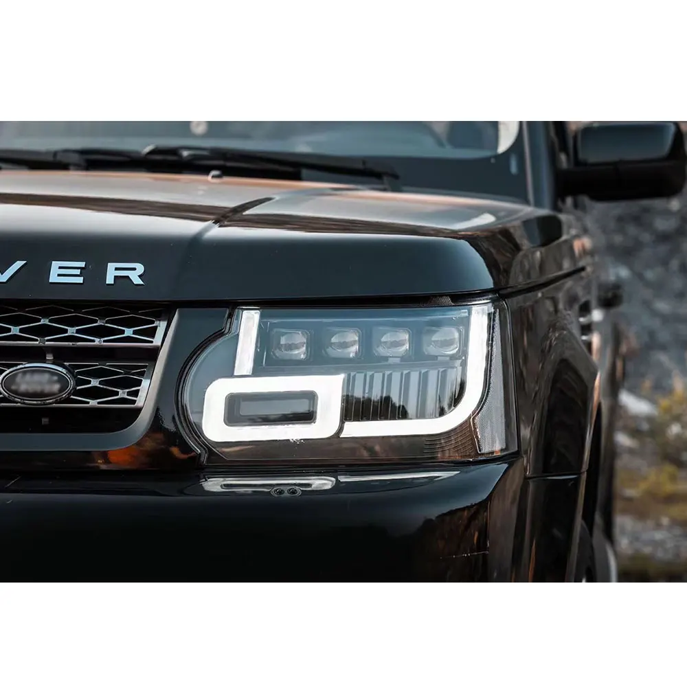 

Новая светодиодная фара с левой и правой стороны для Land Rover Range Rover Sport 2010-2012 L320, обновление до L494 2018-2021, передняя лампа