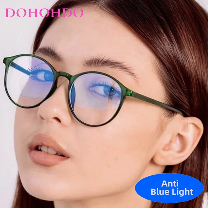

Fashion Designer Classic TR90 Round Frame Blue Light Blocking Glasses Men Women Computer Eye Protection Eyewear For Reading Очки