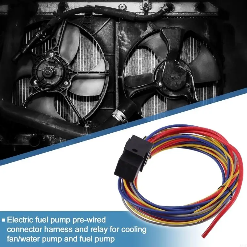 Automotive Electric Fan Wiring Harness and Relays 12V 30A Relays Crimp Terminals Hardware
