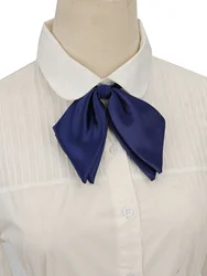 New Preppy Chic JK Tie Bowties Solid Blue Red Butterfly Japanese Double Layer Bowknot Collar Necktie Uniform Shirts Accessorries