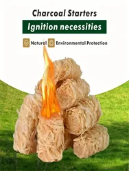 10pcs Charcoal Fire Starters: All-Weather, Odorless for Grill, Fire Pit, Fireplace, BBQ, Wood Stove, Smoker