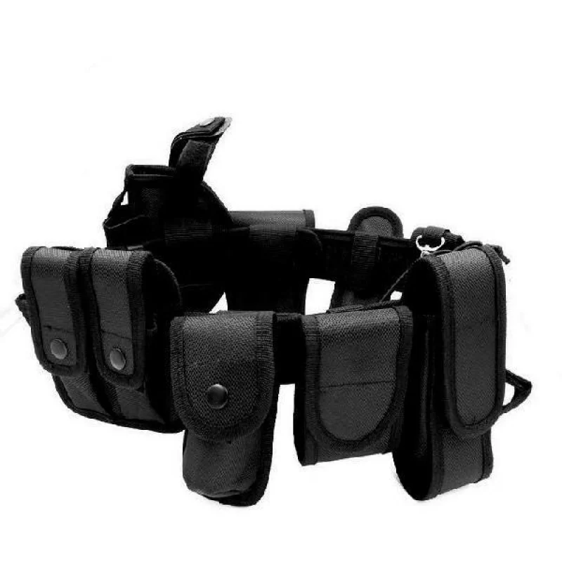 Multifunctional 10in1 Tactical Security Duty Belts Gun Holster Flashlight Pouch Sets Utility Kit Belt Military Police Duty Belt