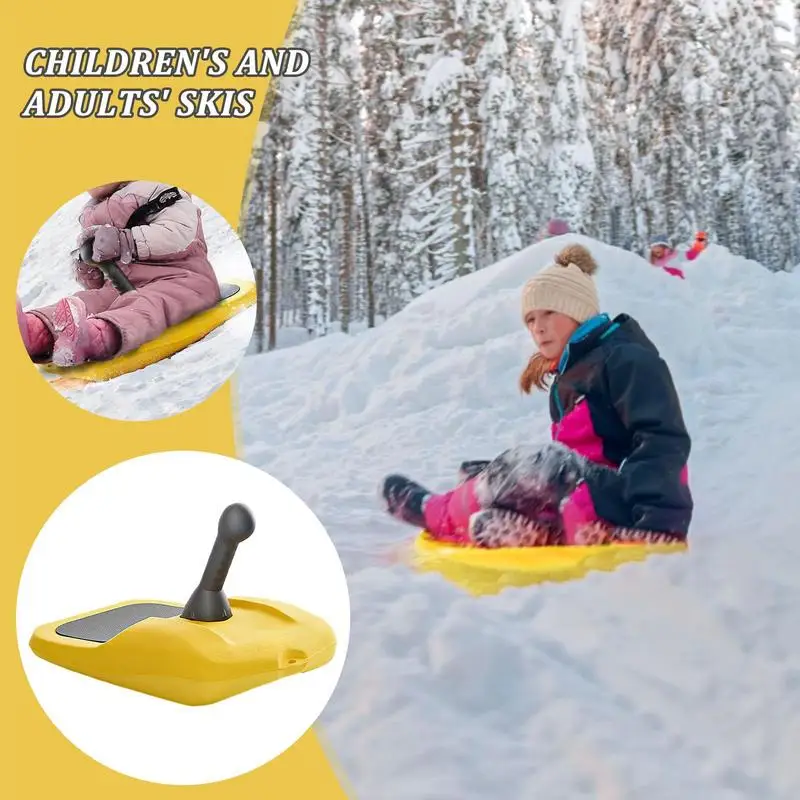 Winter Sled Kids Adults Winter Toys Skiing Boards Outdoor Winter Ski Scooter Sturdy Snow Sled Board For Snow Lovers Families