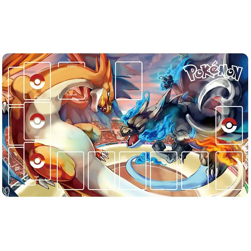 Charizard Card Pad, Ptcg, Mewtwo, SylLion, Gengar, Rayquatro, Caoutchouc, Figurines d'action de bricolage, Collection de jeux, Disque de duel, Cadeau pour un ami