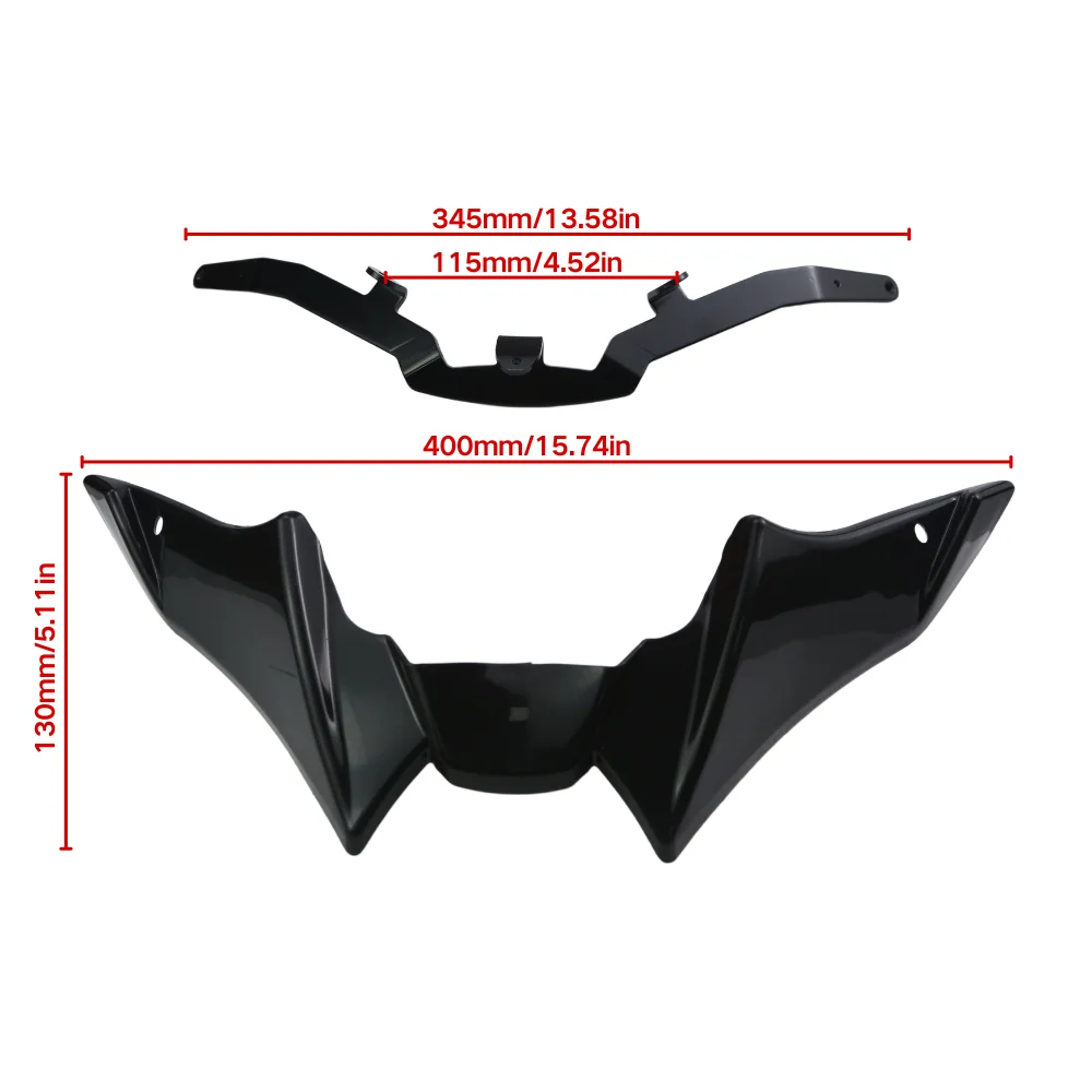 Aerodynamic Front Winglet Downforce Spoiler Wing Deflector For Yamaha MT 09 MT09 SP 2021 2022 2023 Motorcycle - view 2