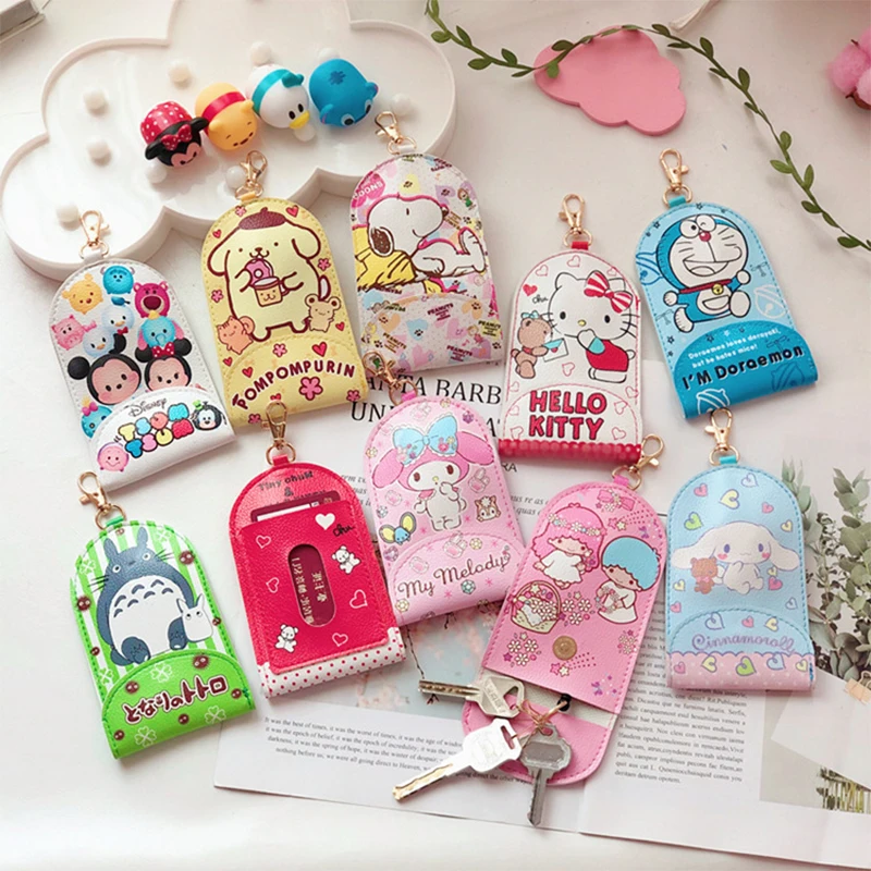 Sanrio Hellokitty etui na klucze Anime Cinnamoroll moja melodia Cute Cartoon Kawaii Family dormitorium auto kluczowe akcesoria zabawki dla dziewczynek