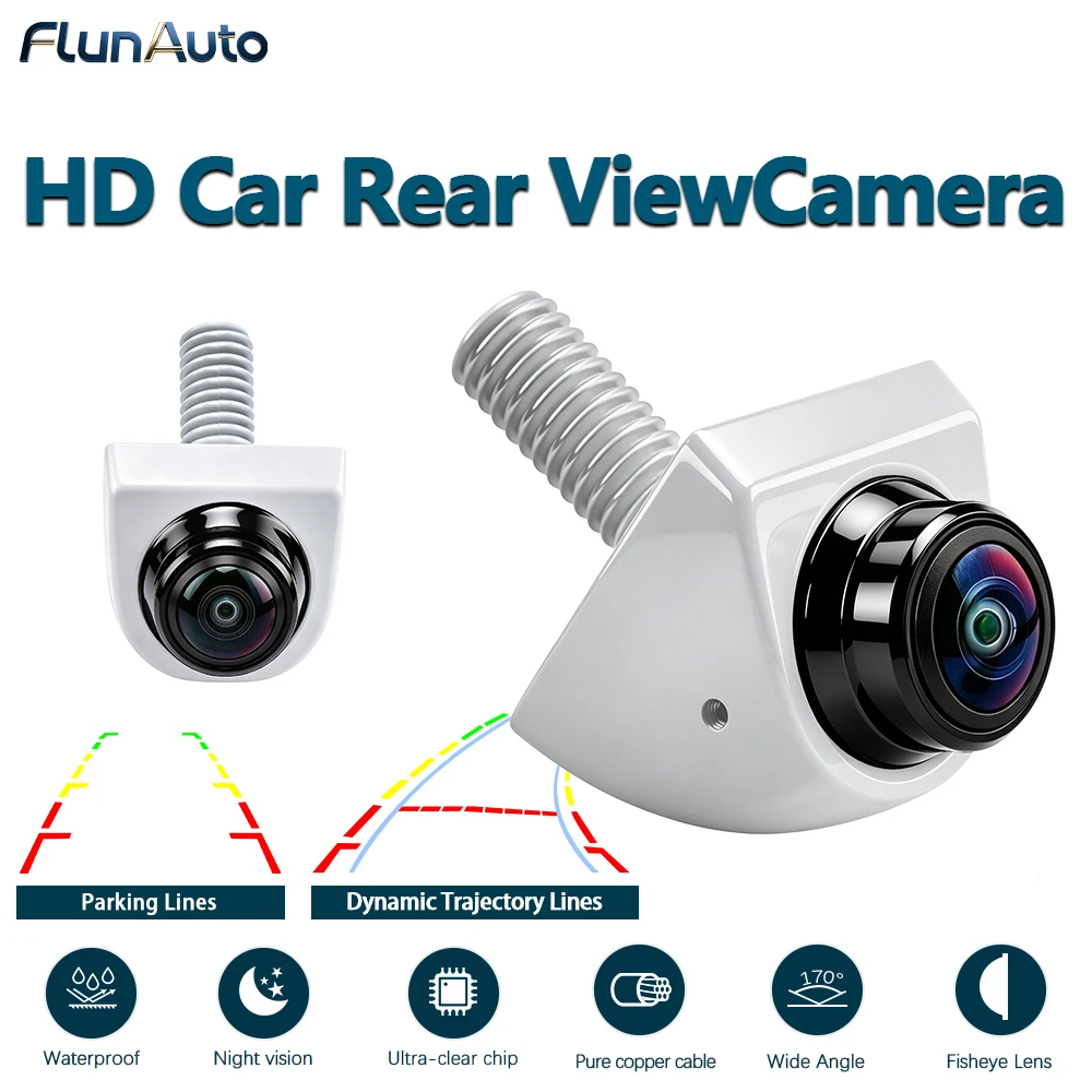 AHD1080PCar Rear View FisheyeCamera  170° Wide Angle 360 Mini Side/Front/Backup Night Vision Vehicle Reverse Universal