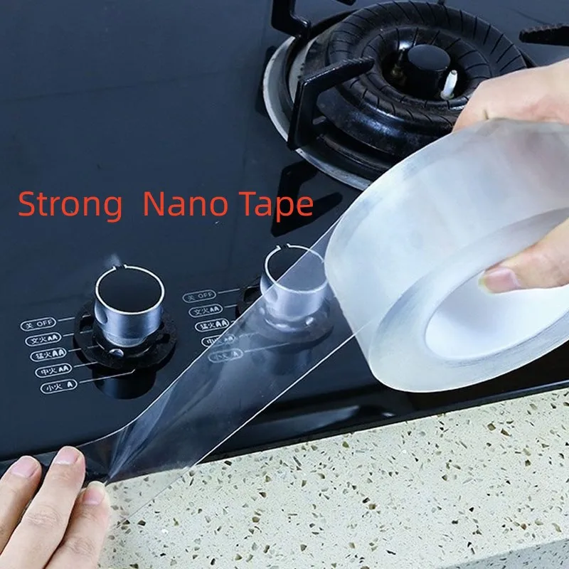 1/2/3/5M Double Contact Nano Tape Powerful Extra Strong Sided Adhesive For Kitchen And Bathroom Waterproof And Cleanable Tool