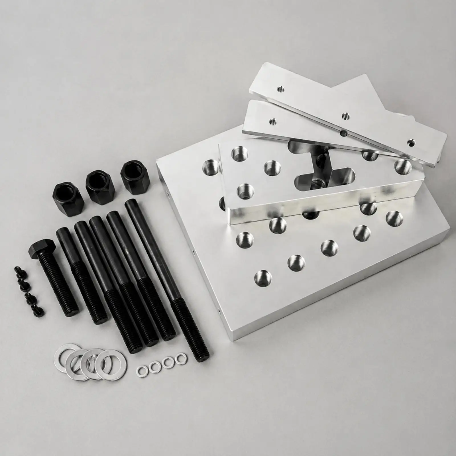 Vehicle Repair Fixture Sturdy Multifunctional Automotive Press Support Bracket Aluminum Alloy Press Bracket with Threaded Rods