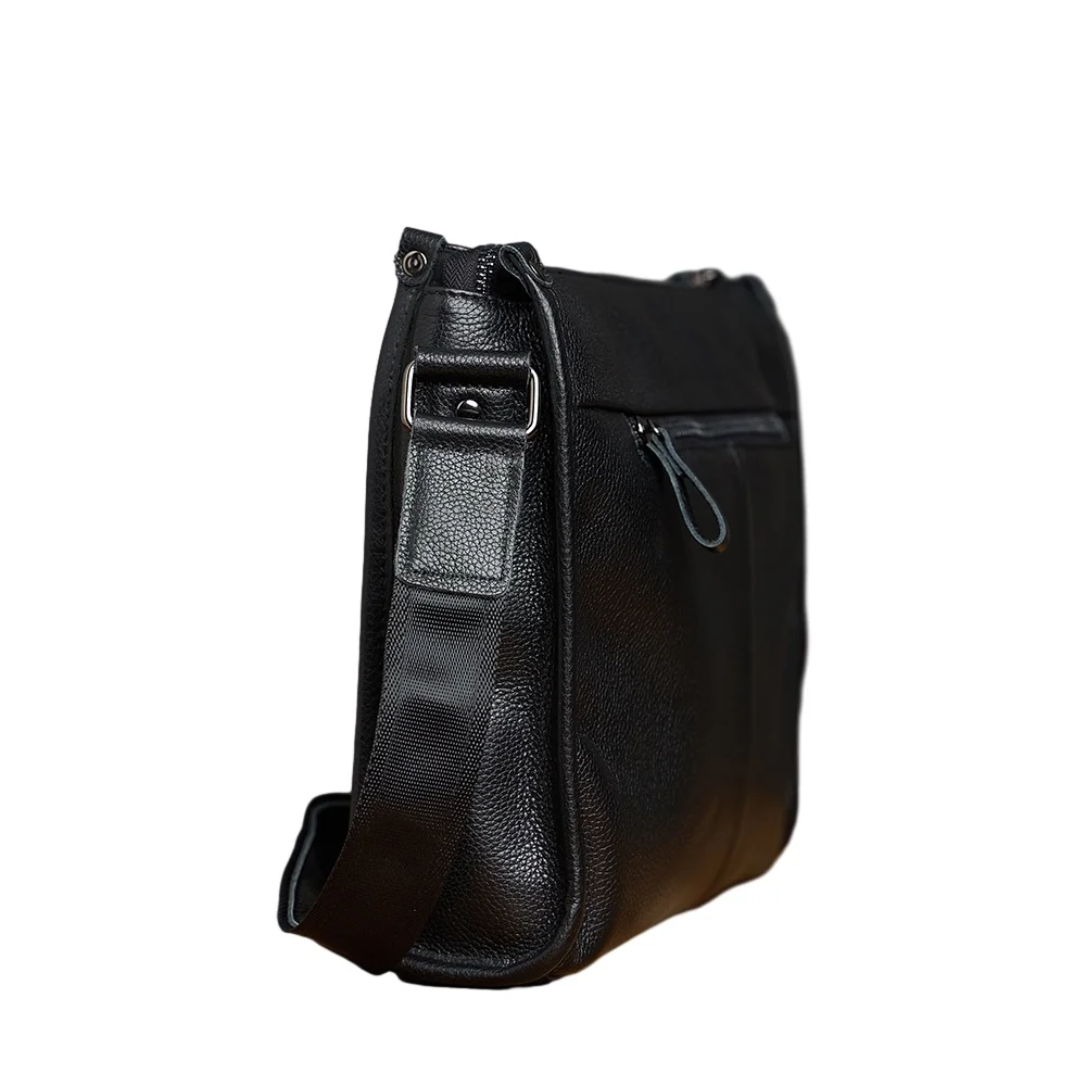 Imagem -04 - Bolsa de Ombro Casual Masculina Couro Genuíno Tiracolo Mensageiro de Negócios de Vaca Horizontal Grande Capacidade