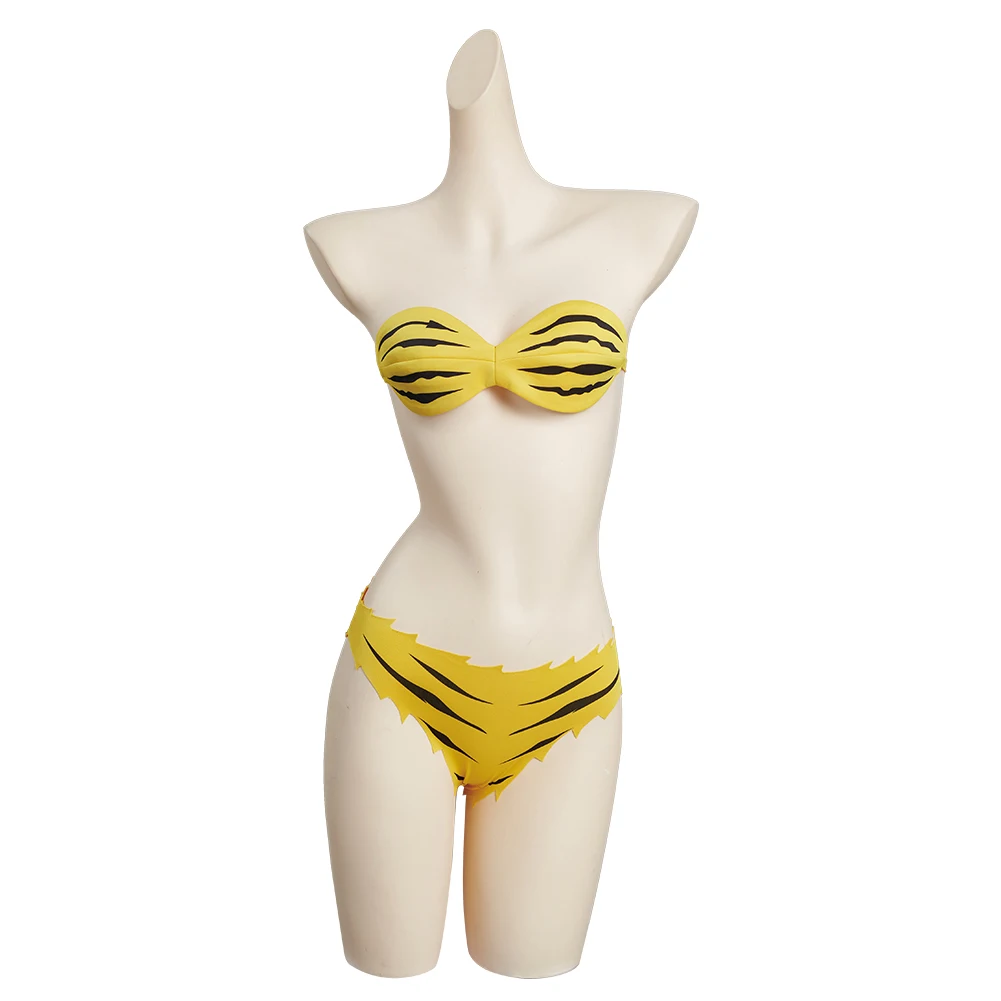 Lum Cosplay Swimsuit Costume Anime Urusei Yatsura Role Play Women Sexy Swimwear Suit Female Summer Bikini Set Halloween Suits