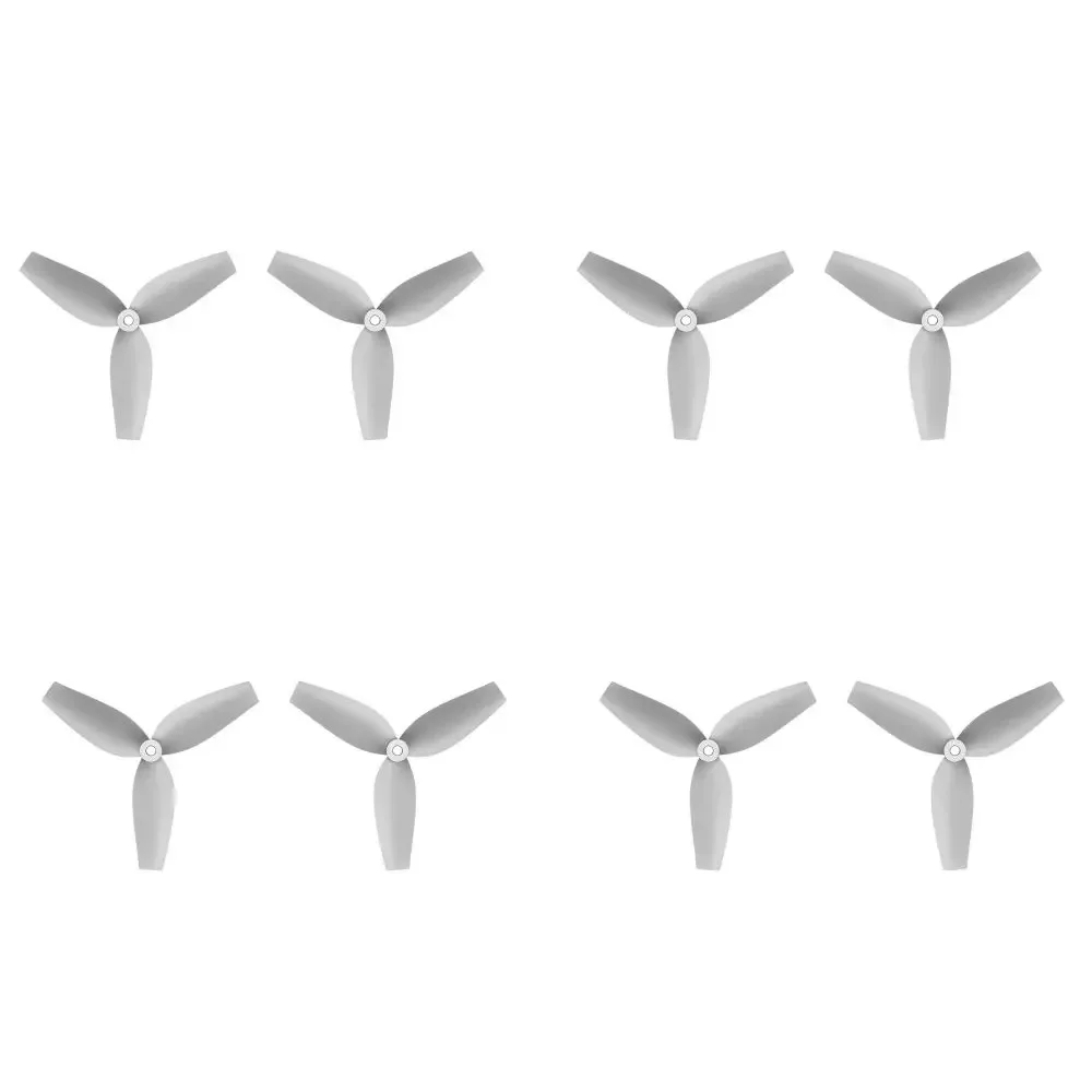 ใบพัด FLYWOO HQ 40MMX3/X2 ขนาด 1.5 มม. แบบ 2 ใบพัด และ 3 ใบพัด สำหรับโดรนไมโคร FPV ชิ้นส่วน DIY (สีเทา, ชุด 8 ชิ้น)