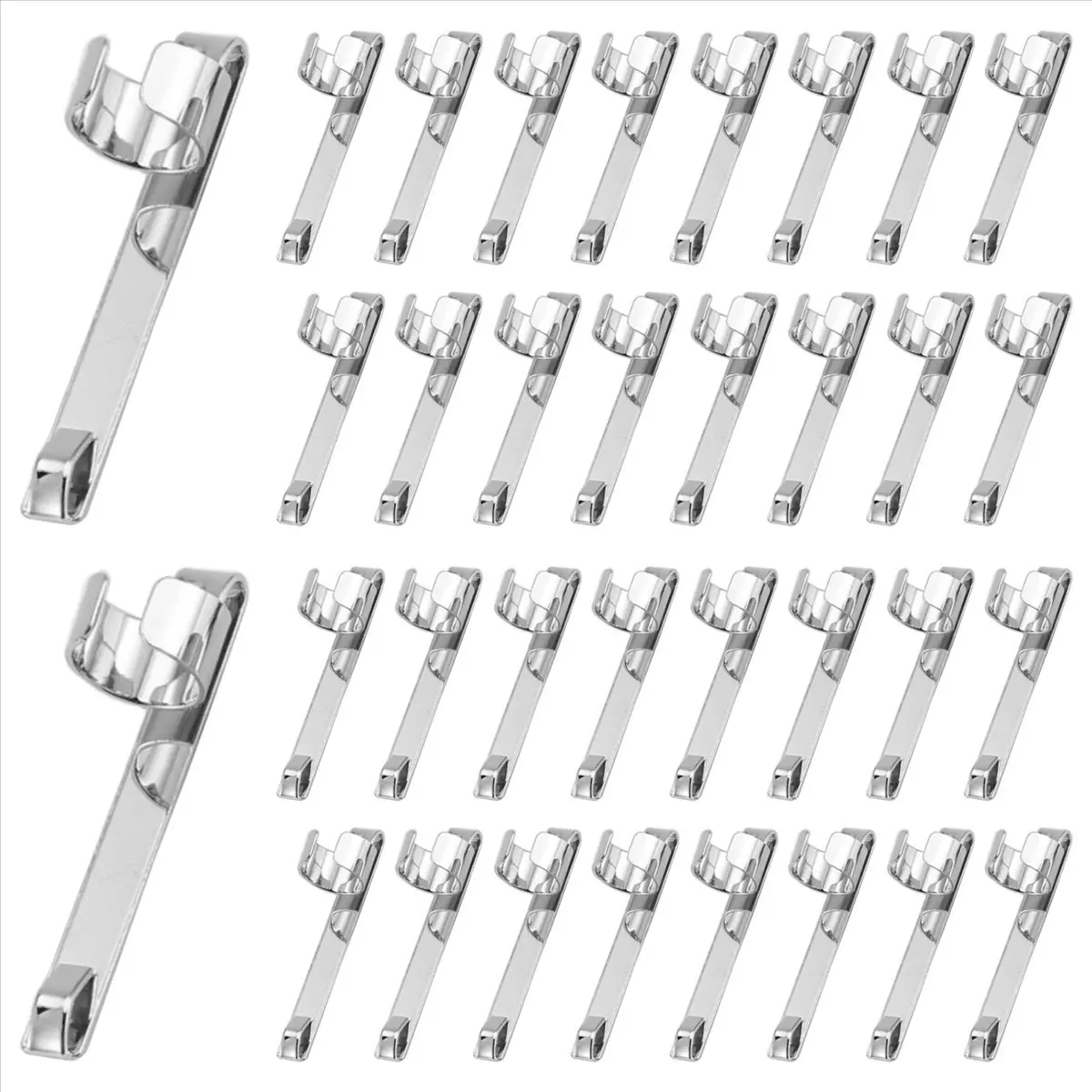 REST Metal Pencil Clips Slide on Pencil Pocket Clips Snap in, Pencil Holder Clip Metal Hangable Portable Pencil Clips, 60 Pcs