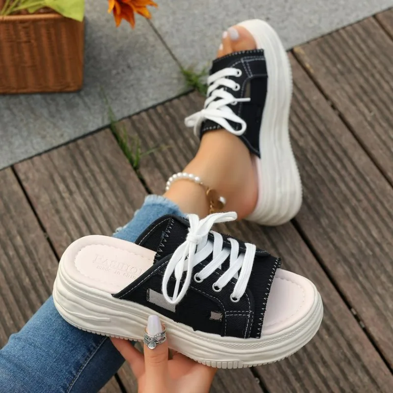 

Wome's Slippers Fashion Casual Sport Slippers Outdoor Non Slip Platform Slippers Summer Open-toe Beach Slipper Sandalias Mujer