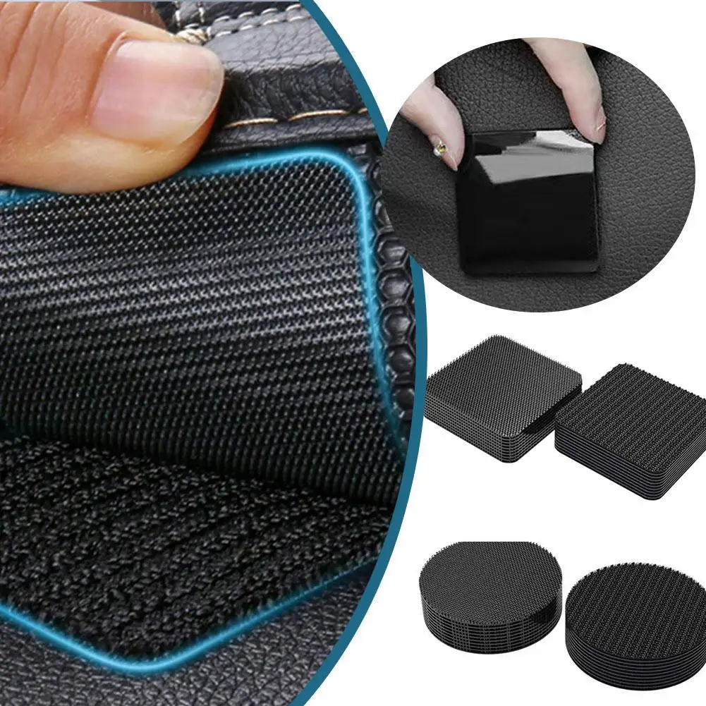 1 set Universal Car Foot Pad Anti-skid Clip Floor Carpet Grippers Self-adhesive Holder Car Interior Fixed Sticker Accessories