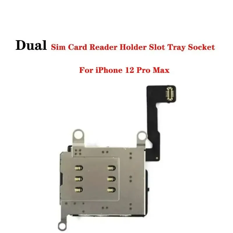 Dual Sim Card Reader Flex Cable For iPhone 12 Pro Max Mini Tray