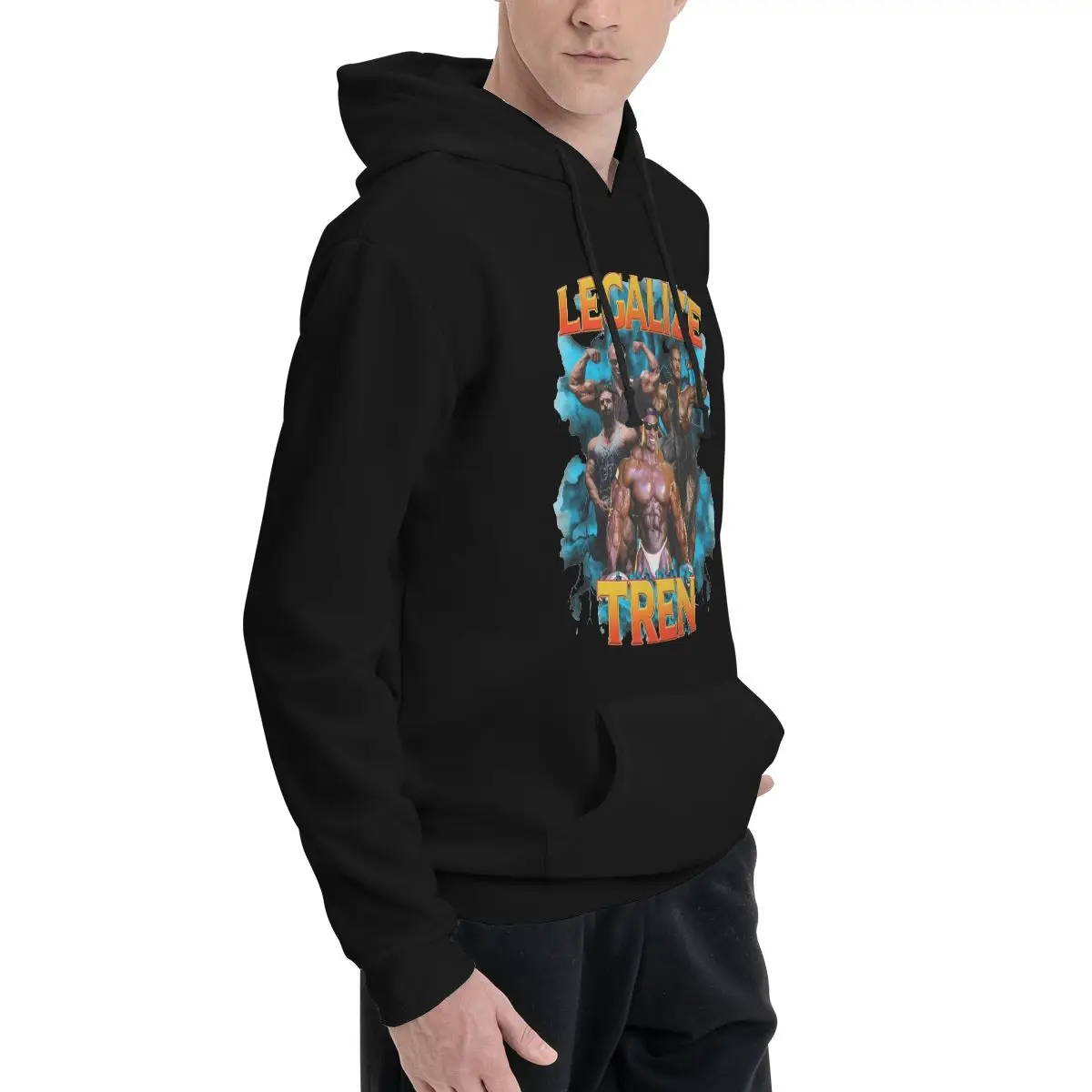 TAN-Sweat à capuche en polyester Legalize Tren pour homme, sweat-shirt chaud, couleurs Dif