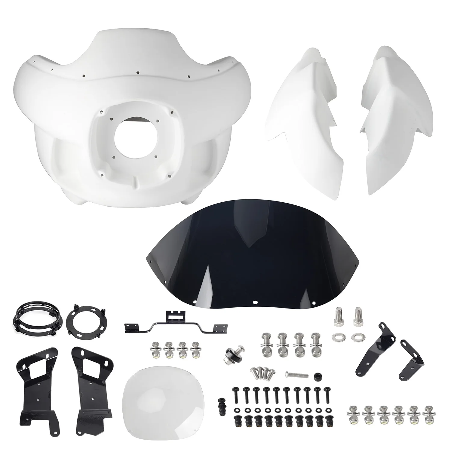 Upper and Lower Fairing With Smoke Windshield for Harley Fat Bob 114 FXFBS 2018-2023