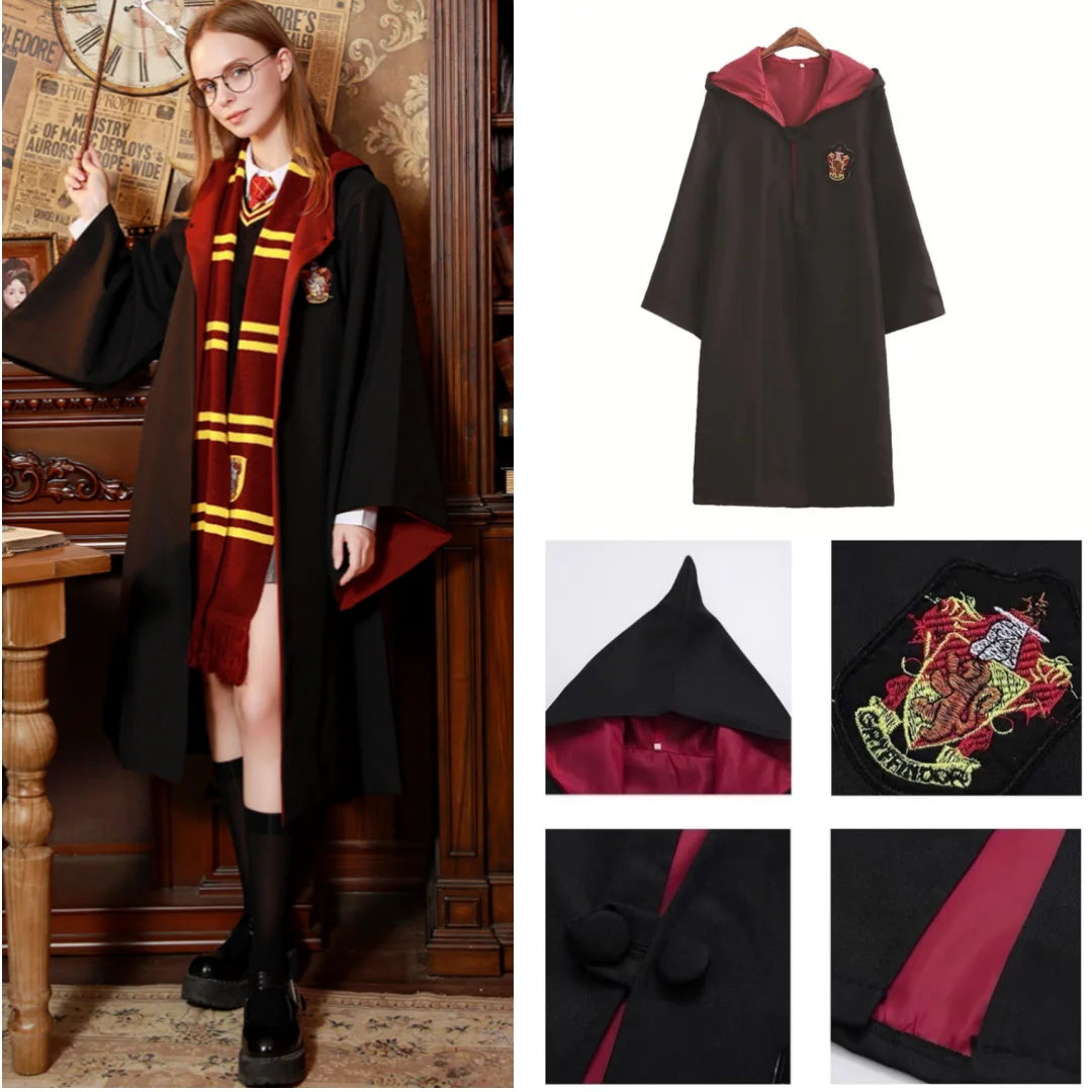 Magical Cosplay Costume Cloak Magic Robe Wizard School Halloween Men's Women's  Party Graduation Holiday Gift