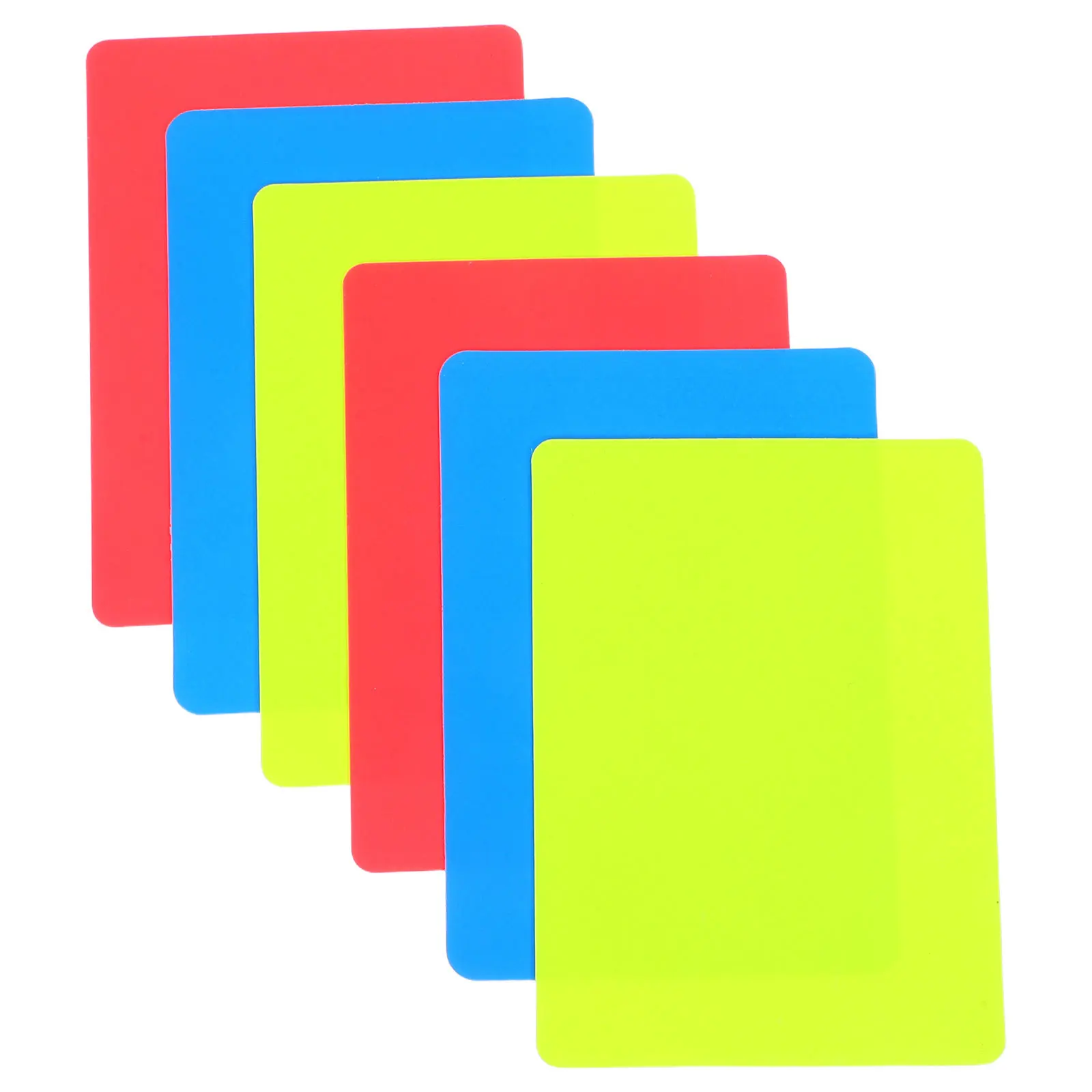 6 قطعة مجموعة بطاقات عقوبة الحكم الحجم الرسمي PVC أحمر أصفر أزرق لكرة القدم كرة السلة الحكم لعبة اكسسوارات الرياضة