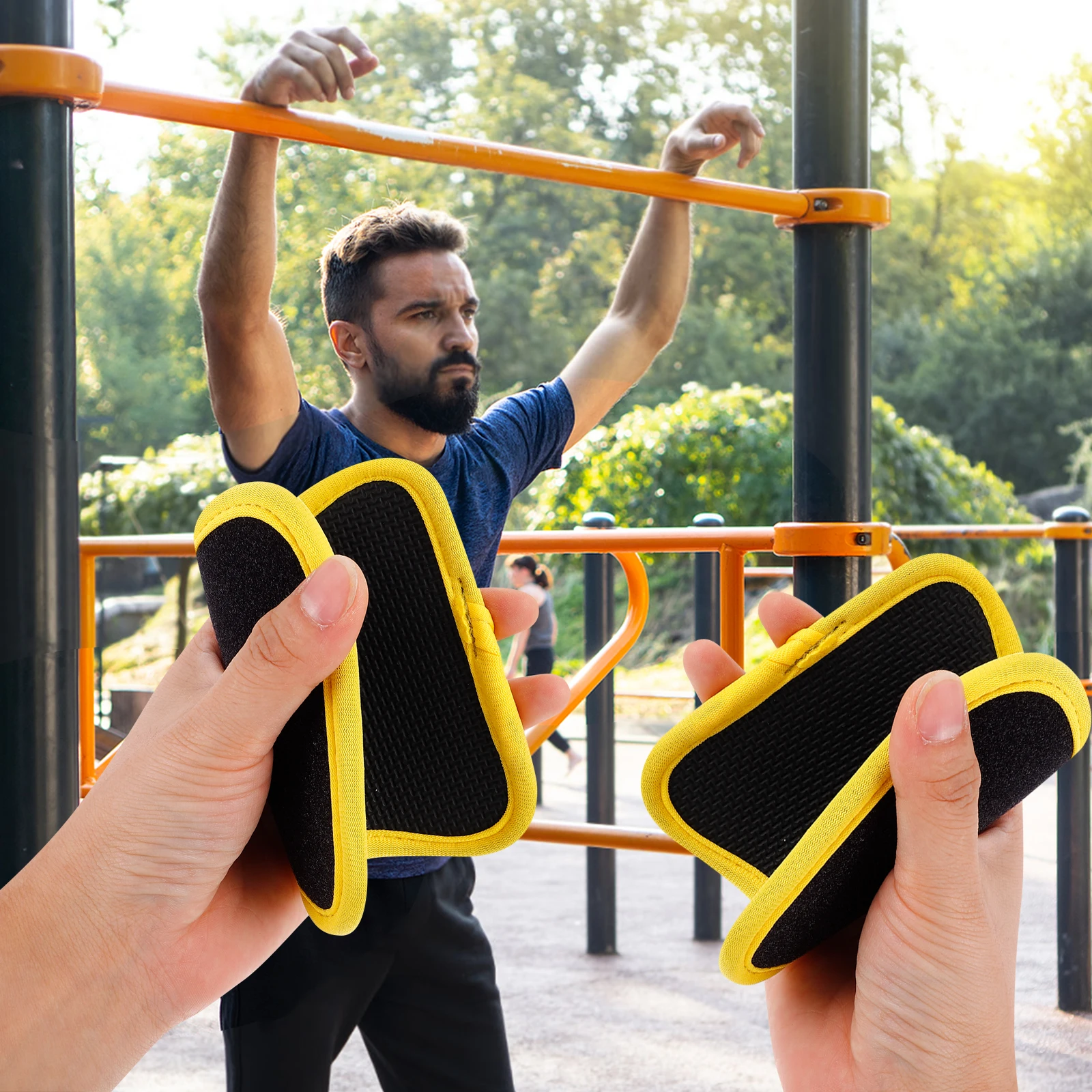 

2pcs Anti-slip Handle Gloves Dumbbell Pads Polyester Gym Grip Barbell Pad Weight Lifting Pull-up Bars Protectors Workout Grips