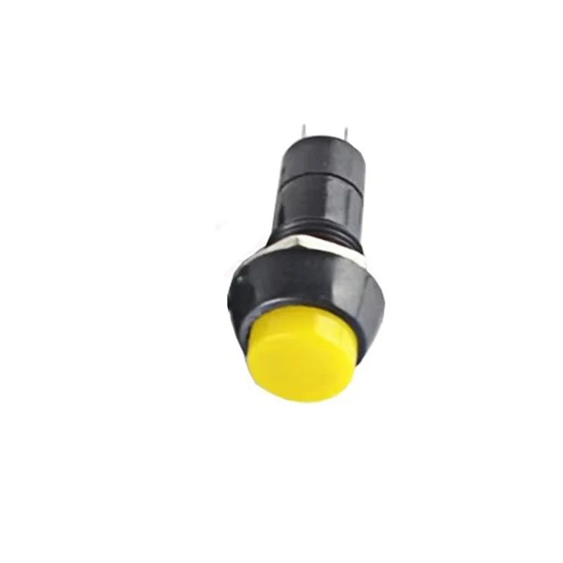 6Pcs PBS-11A / PBS-11B 12mm Self-Locking Self-Reset Plastic Round Push Button Switch 3A 250V AC 2PIN 6 Color