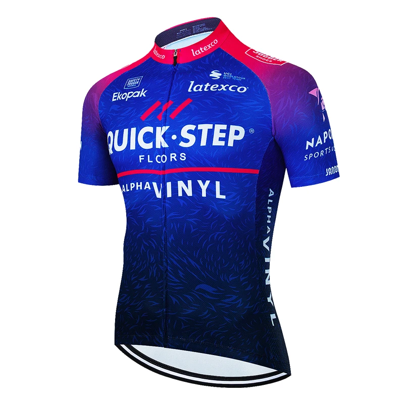 QUICK STEP 2023 Team Summer Cycling Jersey Racing Sport MTB Bicycle Shirt Ropa Ciclismo Man Outdoor Bike Short Sleeve Clothing