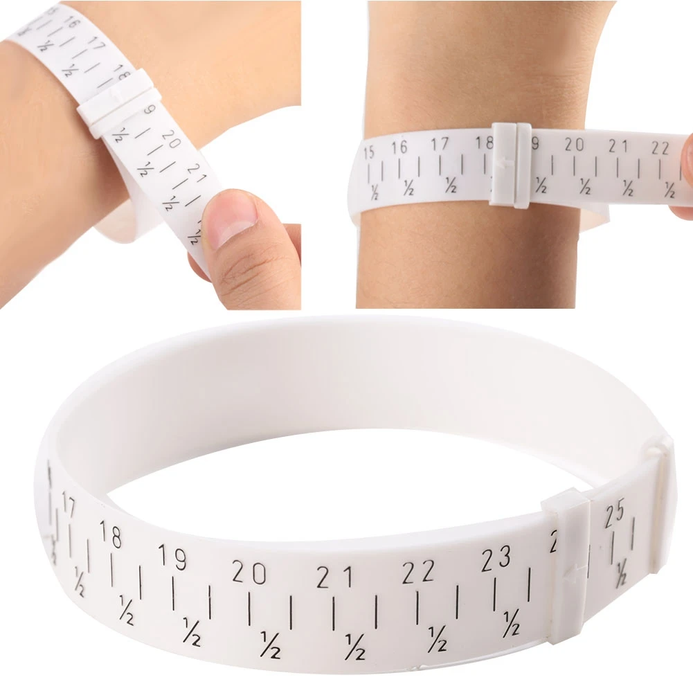 

15-25cm Adjustable PU Bracelet Bangle Gauge Sizer Jewelry Jade Bracelet Make Tool 5-10 Inch Hand Wrist Ruler