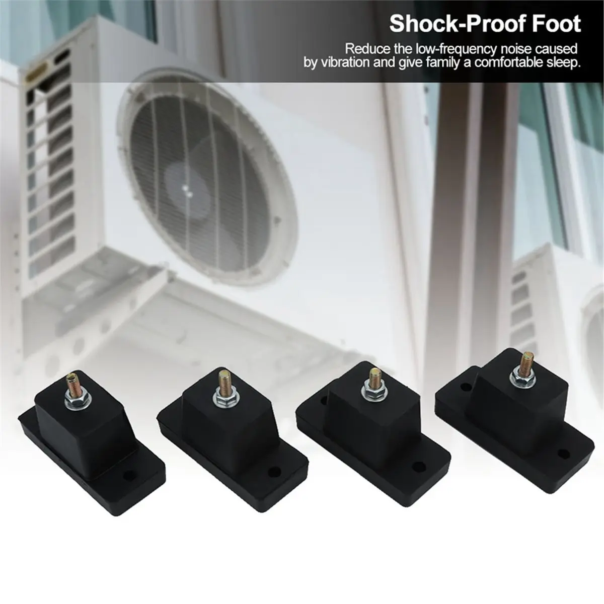 DT34 8pcs Outdoor Air Conditioning Bracket Shock Proof Foot Cushion