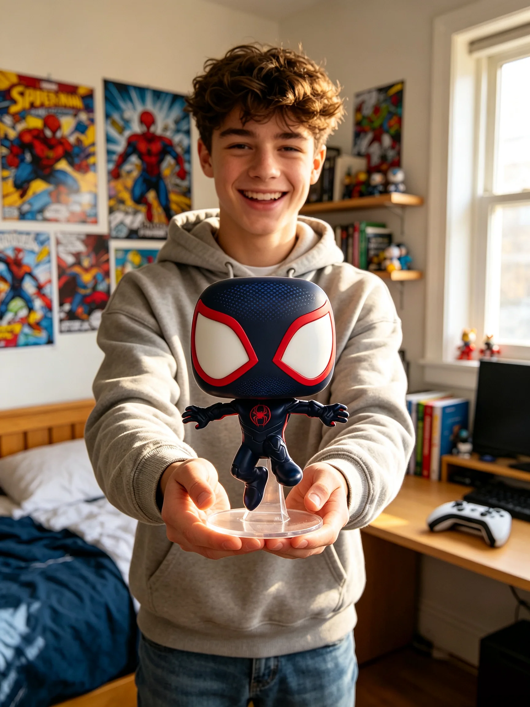 Figura de Acción Funko Pop Marvel Spider-Man Brand New Day, Modelo Coleccionable de Vinilo, Decoración de Escritorio, Tema de Superhéroes, Regalo para Fanáticos de los Cómics