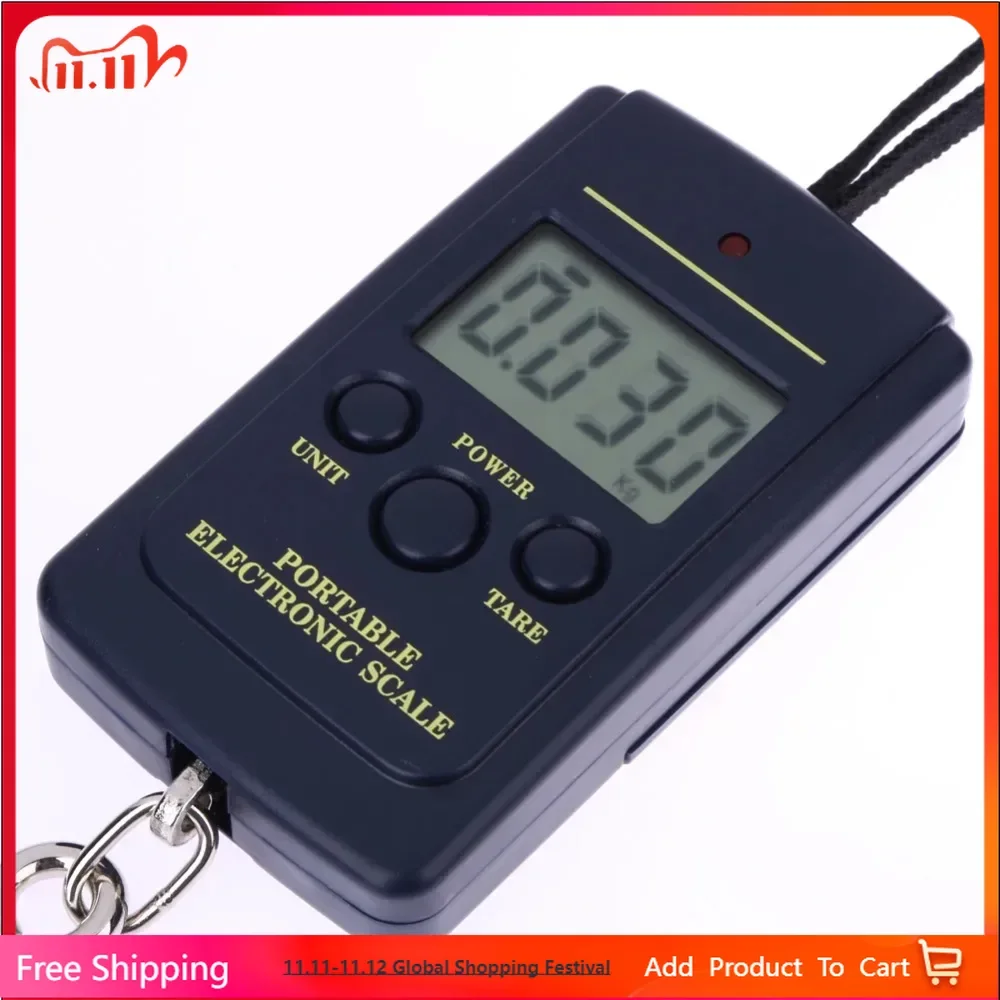 

Mini Digital Scale 40kg X 10g for Fishing Luggage Travel Hanging Electronic Hook Scale Kitchen Weighting Tool Steelyard