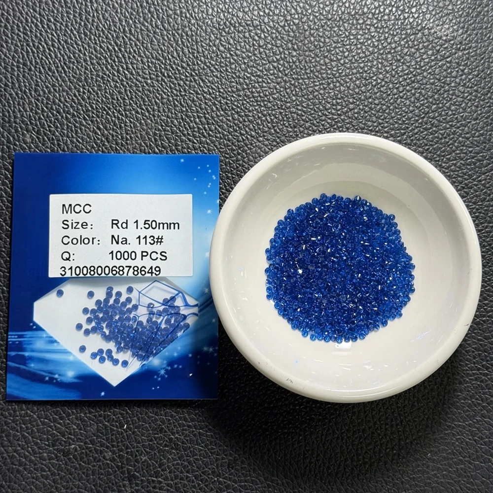 

Meisidian Малый размер Круглая бриллиантовая огранка 0,8–3 мм Синтетические нано-свободные драгоценные камни