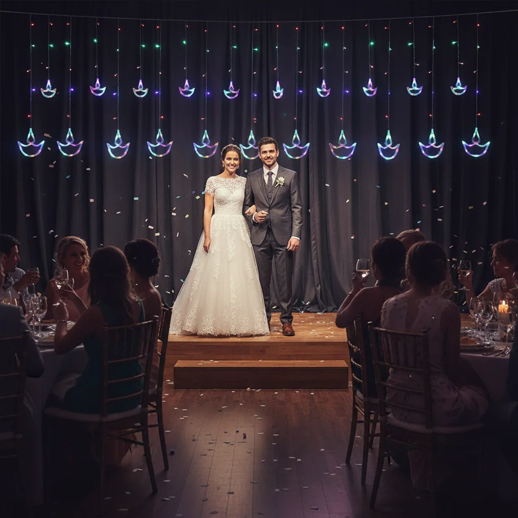 ディワリストリングライト EUプラグ LEDホリデーデコレーションライト ウォームマルチカラー 屋外クリスマス ウォームホワイトカーテン ハロウィンルーム