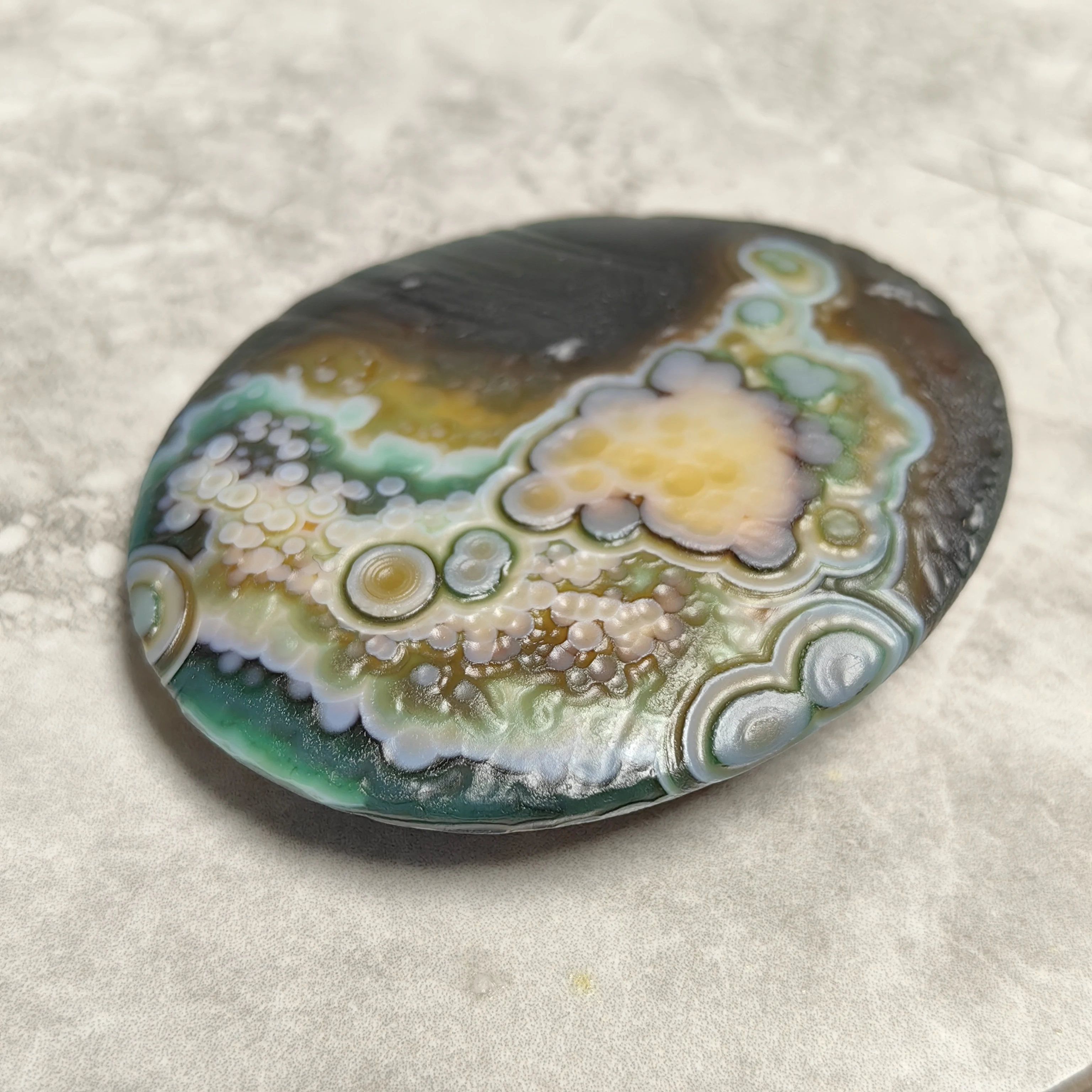 Pure Natural Divine Eye Agate Gobi Rough Stone Palm Stones Mineral Specimen Good Luck Talisman DIY Jewelry Making Home Decor - view 5