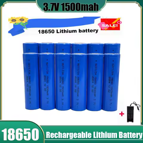 100% Original 1500mAh 18650 Battery 3.7V ICR 18650 Rechargeable Lithium Battery Flashlight Replacement Battery