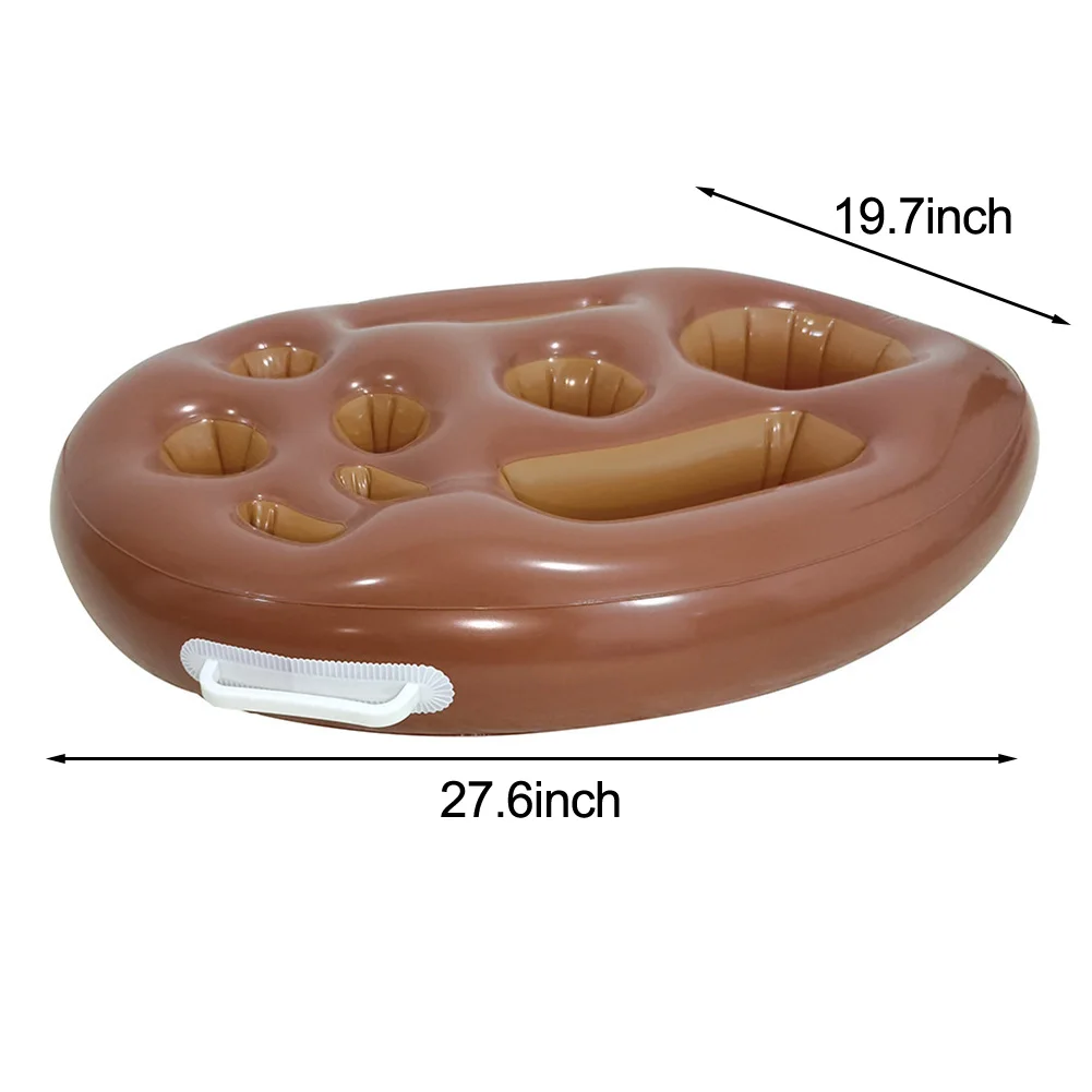 9 Hole Inflatable Floating Drink Holder Tray for Pool and Outdoor Use Large Capacity for Holding Multiple Beverages Securely