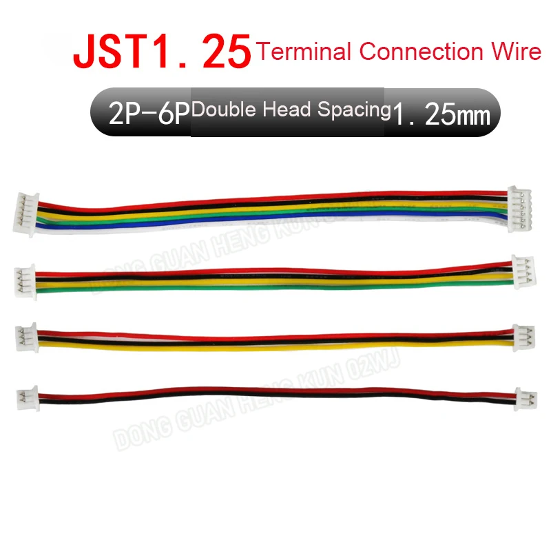 

10/20/30cm JST1.25mm 2-345/6P Single/Double-head Terminal Colorful Row Of Cables Connectors DIY Model Aeroplane Boat Power Cable