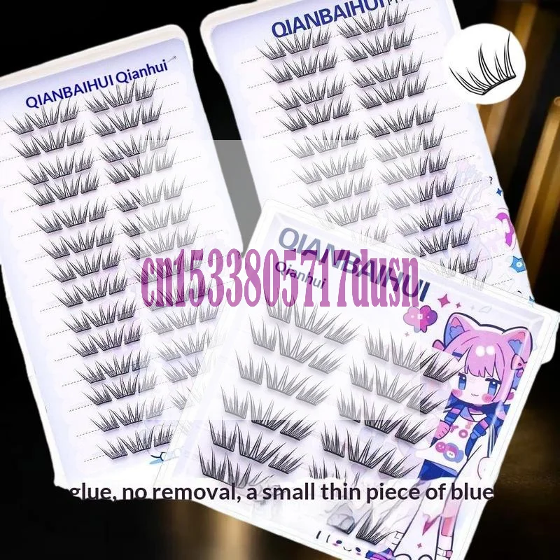 {HBA17} 36/168 Clusters Valse Wimpers Natuurlijke Manga Wimpers Lijmvrij Zachte Valse Wimpers DIY Dagelijkse Make-up Tools